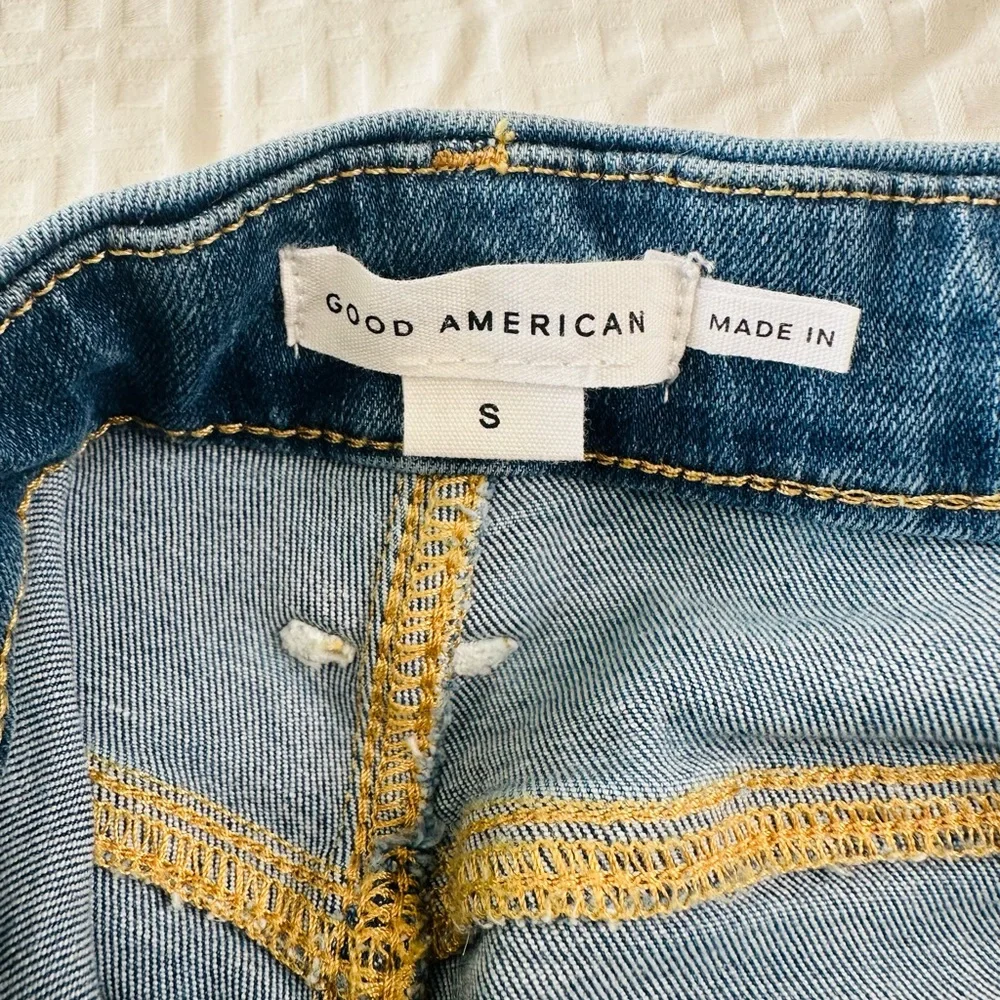 Good American Indigo 490 Pullon Straight Leg Stretch Jeans - Picture 9 of 14